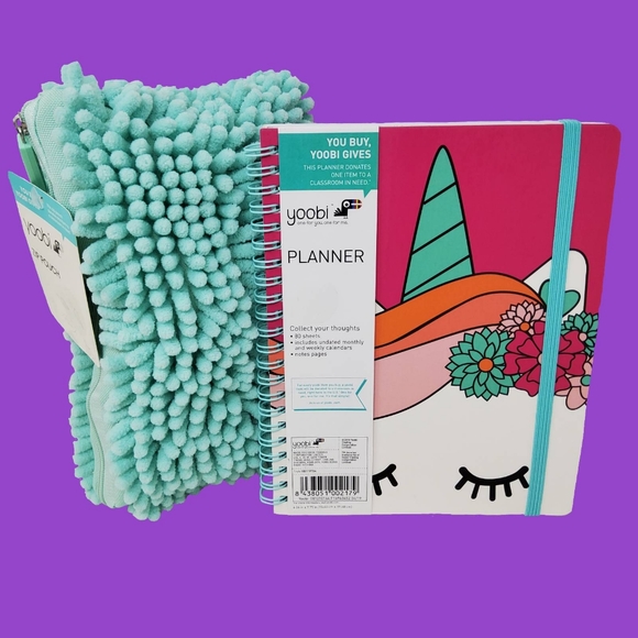 UNDATED Yoobi Weekly Monthly Planner With Case - Picture 1 of 7